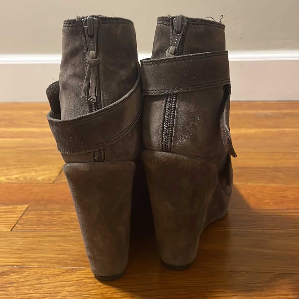 Stuart Weizmann Wildchild Platform Wedge Booties - image 5